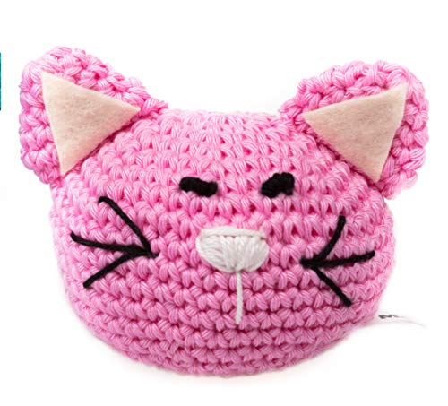 MICHI SC36 Crochet Toy Cat Pink Gehäkeltes Hundespielzeug von MICHI