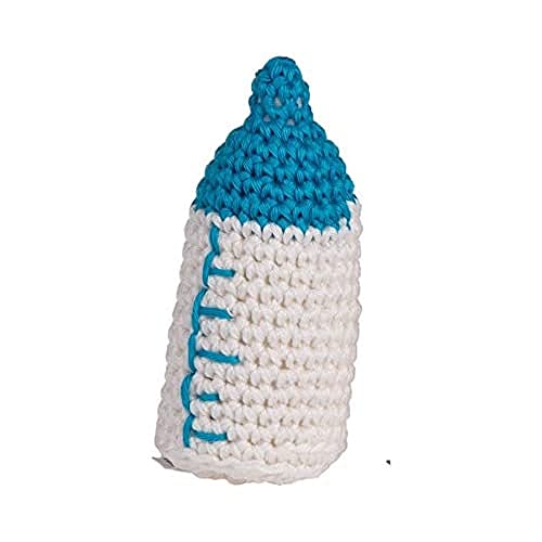MICHI sc65 Crochet Toy Baby Bottle Blue Gehäkeltes Hundespielzeug von MICHI