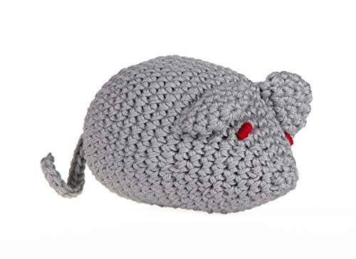 MICHI sc68 Crochet Toy Mouse Grey Gehäkeltes Hundespielzeug von MICHI