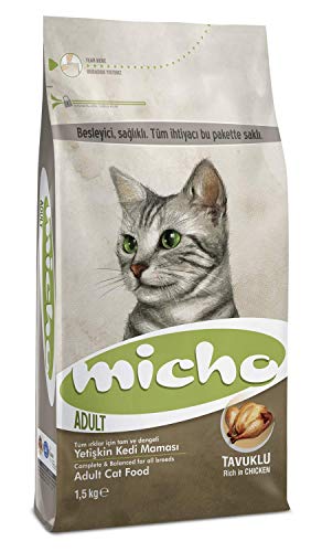 MICHO Erwachsene Katzen | Super Premium Trockenfutter für Erwachsene Katzen Aller Rassen | Huhn | 1,5 KG von MICHO