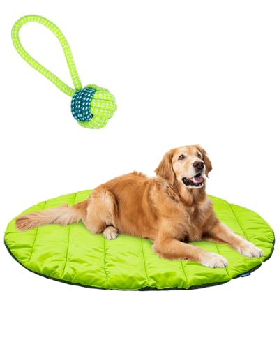 MICOOYO Hunde-Campingbett, wasserdicht, Reisekissen, kratzfeste Hundematratze, Kissen, waschbar, Haustiermatte für Hund und Katze (111,8 x 88,9 cm) von MICOOYO