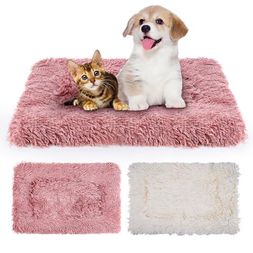 MICOOYO Hundebett-Matratze – Fleece-Haustierkissen, Bettmatte, waschbar, Katzenkissen für kleine Hunde, Katzen, Welpen (61 x 41 cm, 2 Stück) von MICOOYO