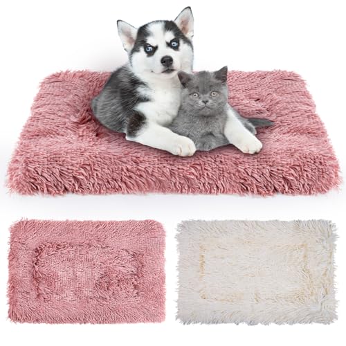 MICOOYO Hundebett-Matratze – Fleece-Haustierkissen, Bettmatte, waschbar, Katzenkissen für kleine Hunde, Katzen, Welpen (69 x 52 cm, 2 Stück) von MICOOYO