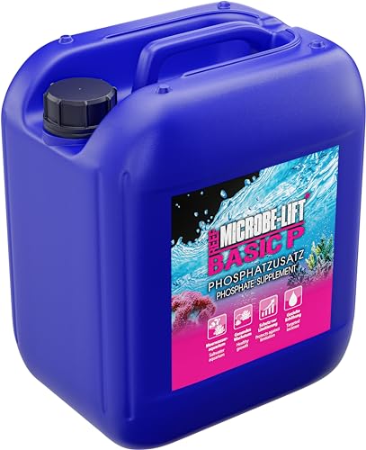 MICROBE-LIFT Basic P - 5000 ml - Phosphat Zusatz zur kontrollierten Steigerung des PO4-Werts in Meerwasseraquarien, unterstützt Korallengesundheit. von MICROBE-LIFT