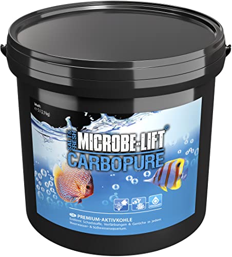 MICROBE-LIFT Carbopure - 5 L / 2,9 kg - Premium Aktivkohle, entfernt effektiv Verunreinigungen und Trübungen aus jedem Aquarium, dampfaktiviert & säuregewaschen. von MICROBE-LIFT