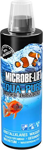 Microbe-Lift® - Aqua Pure | Flüssiger Wasserklärer gegen Trübungen für kristallklares Wasser | 100% natürlich mit Bakterien | Für Meerwasser und Süßwasser Aquarium | Inhalt: 473ml von MICROBE-LIFT
