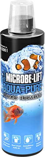 Microbe-Lift Aqua-Pure - 473 ml - Flüssiges Filtermedium für kristallklares Wasser in Allen Aquarien, 100% biologisch, verbessert Wasseraufbereitung, für Meer- & Süßwasseraquarien. von MICROBE-LIFT