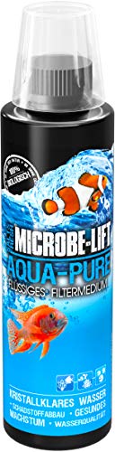 Microbe-Lift® - Aqua Pure | Flüssiger Wasserklärer gegen Trübungen für kristallklares Wasser | 100% natürlich mit Bakterien | Für Meerwasser und Süßwasser Aquarium | Inhalt: 236ml von MICROBE-LIFT