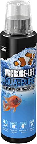 Microbe-Lift® - Aqua Pure | Flüssiger Wasserklärer gegen Trübungen für kristallklares Wasser | 100% natürlich mit Bakterien | Für Meerwasser und Süßwasser Aquarium | Inhalt: 236ml von MICROBE-LIFT