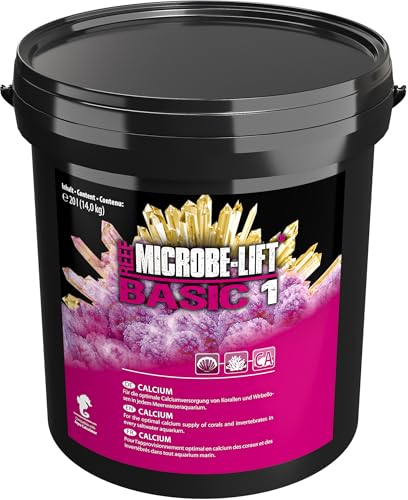 MICROBE-LIFT Basic 1 Calcium - 14 kg - Hochreiner Kalzium-Zusatz, fördert das gesunde Wachstum von Korallen und stabilisiert die Wasserwerte. von MICROBE-LIFT