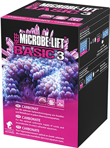 MICROBE-LIFT Basic 3 Carbonat - 2000 g - Hochreiner Carbonatzusatz (KH), essentiell für die Korallenversorgung, Wachstum und die Wasserqualität in Meerwasseraquarien. von MICROBE-LIFT