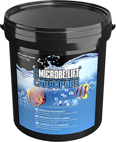 MICROBE-LIFT Carbopure - 20 L / 11,5 kg - Premium Aktivkohle, entfernt effektiv Verunreinigungen und Trübungen aus jedem Aquarium, dampfaktiviert & säuregewaschen. von ARKA