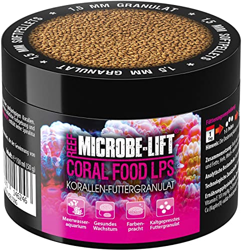 MICROBE-LIFT® - Coral Food LPS | Korallenfutter | Soft Granulat Futter für großpolypige Korallen / LPS Korallen in jedem Meerwasseraquarium | Fördert die natürliche Farbgebung und das Wachstum | kaltgepresst | Inhalt: 150 ml / 50 g von MICROBE-LIFT