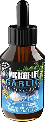 Microbe-Lift Garlic - 100ml - Knoblauch Futterzusatz, fördert Vitalität & Futteraufnahme bei Fischen, anwendbar mit Granulat, Flocken & Frostfutter von MICROBE-LIFT