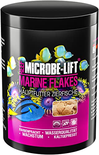 MICROBE-LIFT Marine Flakes - Flockenfutter, Alleinfutter für alle Fische in jedem Meerwasseraquarium (1000 ml / 100g) von MICROBE-LIFT