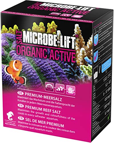 MICROBE-LIFT® - Organic Active Salt | Qualitäts-Meersalz für die optimale Versorgung der Korallen in jedem Meerwasser-Aquarium | Mit organischen Bestandteilen zur verbesserung des Wachstum & der Farbenpracht | Inhalt: 1 kg von MICROBE-LIFT