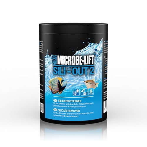 MICROBE-LIFT Sili-Out 2-1000 ml - Leistungsstarker Silikat Absorber, entfernt effektiv Silikat, Phosphat und weitere Schadstoffe aus jedem Aquarium, verbessert deutlich die Wasserqualität. von MICROBE-LIFT