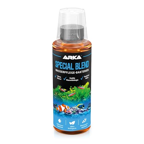 Aquarium Bakterien 118 ml – ARKA Special Blend – Reduziert Nitrat & organische Abfälle – Kristallklares Wasser & Geruchstopp – Für Süß- & Meerwasser – 100 % biologische Bakterien von ARKA