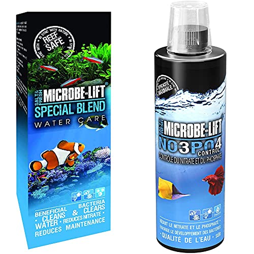 MICROBE-LIFT Special Blend – hochaktive Bakterien, für naturnahes Aquarium & NOPO16 Control - effektive Nitrat- & Phosphat-Kontrolle, Bakterienbooster, Meerwasser- & Süßwasseraquarium, 473 ml von MICROBE-LIFT