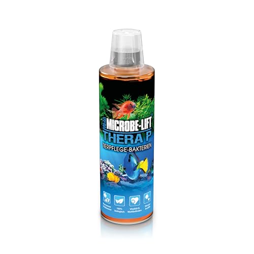 Microbe-Lift® - TheraP | Für gesunde & lebhafte Fische | Verringert Ausfälle & Krankheiten | Steigert Wachstum & Färbung von Tieren | 100% biologisch | Meerwasser & Süßwasser Aquarium | Inhalt: 473ml von MICROBE-LIFT