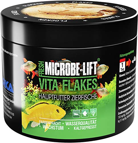 MICROBE-LIFT Vita Flakes - 500 ml - Hochwertiges Flockenfutter als Alleinfutter, fördert Gesundheit und Vitalität von Fischen in Süßwasseraquarien von ARKA