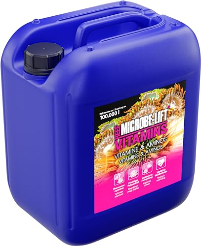 Microbe-Lift Vitamins - 5000 ml - Multivitamin-Zusatz inkl. Aminosäuren für Fische & Korallen, fördert Gesundheit und Wohlbefinden im Meerwasser-Aquarium. von ARKA