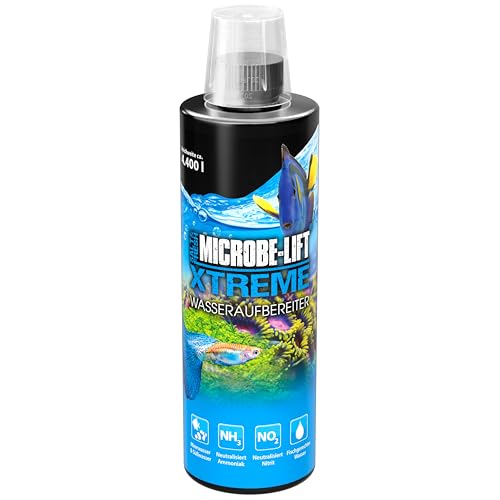 MICROBE-LIFT Xtreme - 437 ml - Wasseraufbereiter neutralisiert schädliche Stoffe in Meer- & Süßwasseraquarien, sorgt für fischgerechtes Wasser, entfernt Chlor & Schwermetalle von MICROBE-LIFT