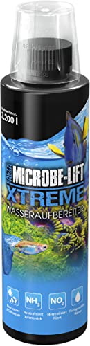 MICROBE-LIFT Xtreme - 236 ml - Wasseraufbereiter neutralisiert schädliche Stoffe in Meer- & Süßwasseraquarien, sorgt für fischgerechtes Wasser, entfernt Chlor & Schwermetalle von MICROBE-LIFT