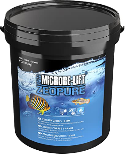 MICROBE-LIFT Zeopure - 14 kg / 5-9 mm - Zeolith Granulat für klares Aquariumwasser, bindet Ammonium, Nitrat & Phosphat, inkl. Filterbeutel, für Süß- und Meerwasser. von MICROBE-LIFT