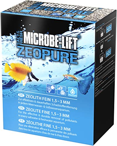 MICROBE-LIFT® - Zeopure Mini | Zeolith Granulat für jedes Meerwasser und Süßwasser Aquarium | Körnung: 1,5-3 mm | Reduziert Ammonium, Nitrat & Phosphat | Inhalt: 750 g von MICROBE-LIFT