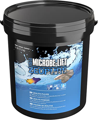 MICROBE-LIFT Zeopure Powder - 20 L / 11,5 kg - Effektives Zeolith Pulver (50 Micron) für die Reduktion von Ammonium, Nitrat & Phosphat, verbessert Wasserqualität in Allen Aquarien. von ARKA