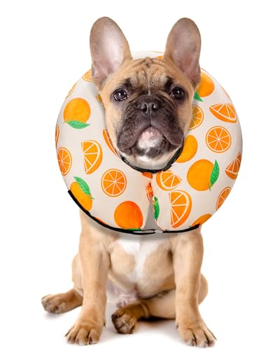 Hundekegelhalsband für kleine, mittelgroße und große Hunde nach Operationen, aufblasbarer Hals-Donut-Halsband, weicher schützender Genesungskegel für Hunde und Katzen – alternatives E-Halsband von MIDOG
