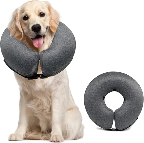 MIDOG Hundehalsband, aufblasbares Hundehalsband, Donut-Halsband, Alternative nach Operationen, weicher schützender Genesungskegel für kleine, mittelgroße und große Hunde und Katzen, Welpen MIDOG Hundehalsband, aufblasbares Hundehalsband, Donut-Halsband, Alternative nach Operationen, weicher schützender Genesungskegel für kleine, mittelgroße und große Hunde und Katzen, Welpen von MIDOG