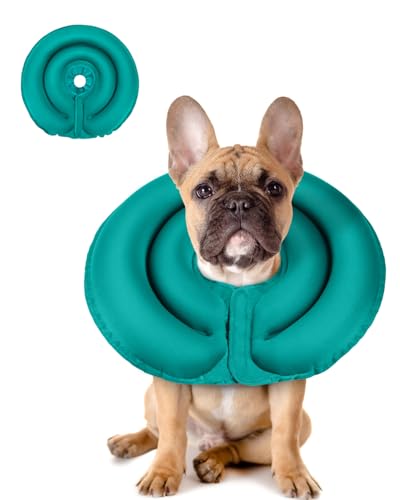 MIDOG Hundekegelhalsband für große, mittelgroße Hunde, weiche, aufblasbare Hundekegel-Alternative nach Operationen, verstellbarer schützender Genesungskegel – alternatives E-Halsband blockiert nicht von MIDOG