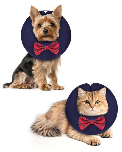 MIDOG Hundekegelhalsband für große mittelgroße Hunde, weiche aufblasbare Hundekegel-Alternative nach Operationen, verstellbarer schützender Genesungskegel – alternatives E-Halsband blockiert nicht die von MIDOG