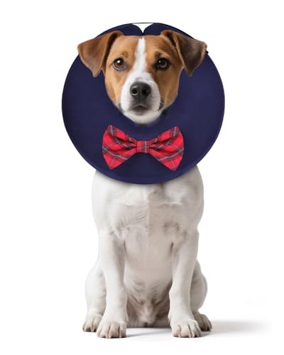MIDOG Hundekegelhalsband für große mittelgroße Hunde, weiche aufblasbare Hundekegel-Alternative nach Operationen, verstellbarer schützender Genesungskegel – alternatives E-Halsband blockiert nicht die von MIDOG