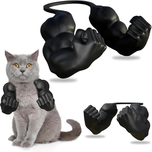 3D-Gedruckter Muskelarm for Katzen | Riesiger Muskelarm der Hulk-Katze for den Hals | Lustiges Superheldenkostüm im Hulk-Stil for Katzen | Kätzchengeburtstag(Black) von MIGEDY