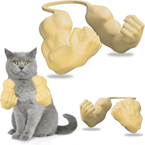 3D-Gedruckter Muskelarm for Katzen | Riesiger Muskelarm der Hulk-Katze for den Hals | Lustiges Superheldenkostüm im Hulk-Stil for Katzen | Kätzchengeburtstag(Pink) von MIGEDY