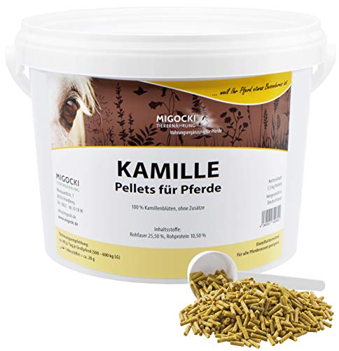 MIGOCKI Kamille – 1,5 kg – Für Pferde – Reine Kräuter ohne Zusatzstoffe – Pellets von MIGOCKI