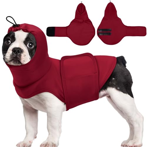 MIGOHI Beruhigender Hoodie für mittelgroße Hunde, Feuerwerk, Hunde-Angstwesten, Ohrwickel für Hunde, um Angst und Stress zu reduzieren, Trennung, Reisen, Geräusch-Angstlinderung für mittelgroße Hunde MIGOHI Beruhigender Hoodie für mittelgroße Hunde, Feuerwerk, Hunde-Angstwesten, Ohrwickel für Hunde, um Angst und Stress zu reduzieren, Trennung, Reisen, Geräusch-Angstlinderung für mittelgroße Hunde von MIGOHI