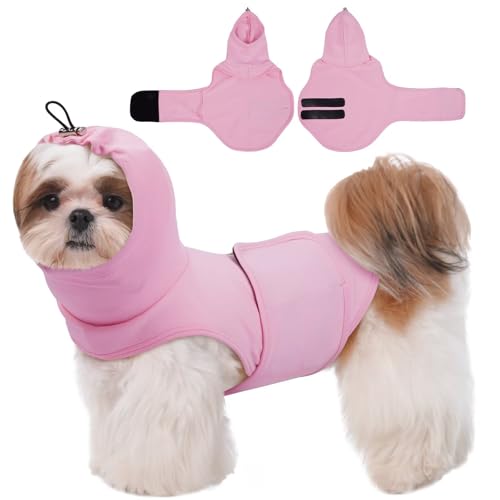 MIGOHI Hunde-Angstlinderungs-Shirts für kleine Hunde, leichte, beruhigende Weste mit Ohrenschutz für Jungen und Mädchen, atmungsaktive Hunde-Angst-Shirts für Feuerwerk, Reisen, Trennung, blinkende MIGOHI Hunde-Angstlinderungs-Shirts für kleine Hunde, leichte, beruhigende Weste mit Ohrenschutz für Jungen und Mädchen, atmungsaktive Hunde-Angst-Shirts für Feuerwerk, Reisen, Trennung, blinkende von MIGOHI