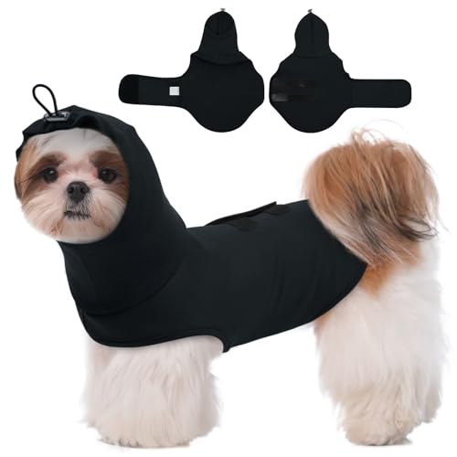 MIGOHI Hunde-Feuerwerk, Angstweste für kleine Hunde, Angstjacke für X-Small Hunde, Komfortweste für Angst, beruhigender Hoodie für Hunde, beruhigende Ohren für Hunde, männlich und weiblich, MIGOHI Hunde-Feuerwerk, Angstweste für kleine Hunde, Angstjacke für X-Small Hunde, Komfortweste für Angst, beruhigender Hoodie für Hunde, beruhigende Ohren für Hunde, männlich und weiblich, von MIGOHI