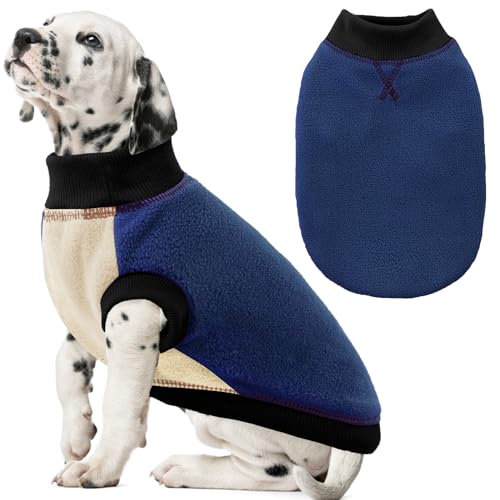 MIGOHI Hunde-Fleeceweste, warmer Hunde-Fleecepullover für kaltes Wetter, dehnbarer Pullover, Hunde-Sweatshirt, Fleece-Hunde-Pyjama, Winter-Haustierjacke für kleine, mittelgroße und große Hunde, von MIGOHI