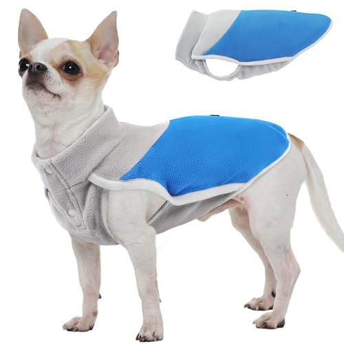 MIGOHI Hunde-Fleeceweste mit Loch für die Leine – weicher Thermo-Pullover, warme Wintermäntel mit verstellbarem Knopfkragen für kleine, mittelgroße und große Hunde, Pullover, Hundejacke, kaltes Wetter MIGOHI Hunde-Fleeceweste mit Loch für die Leine – weicher Thermo-Pullover, warme Wintermäntel mit verstellbarem Knopfkragen für kleine, mittelgroße und große Hunde, Pullover, Hundejacke, kaltes Wetter von MIGOHI