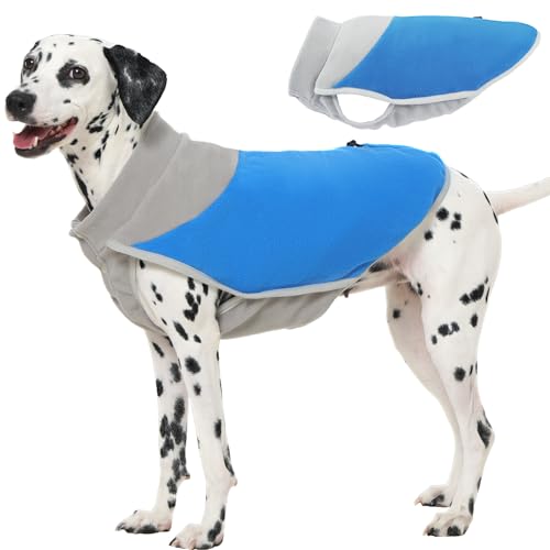 MIGOHI Hunde-Fleeceweste mit Loch für die Leine – weicher Thermo-Pullover, warme Wintermäntel mit verstellbarem Knopfkragen für kleine, mittelgroße und große Hunde, Pullover, Hundejacke für kaltes MIGOHI Hunde-Fleeceweste mit Loch für die Leine – weicher Thermo-Pullover, warme Wintermäntel mit verstellbarem Knopfkragen für kleine, mittelgroße und große Hunde, Pullover, Hundejacke für kaltes von MIGOHI