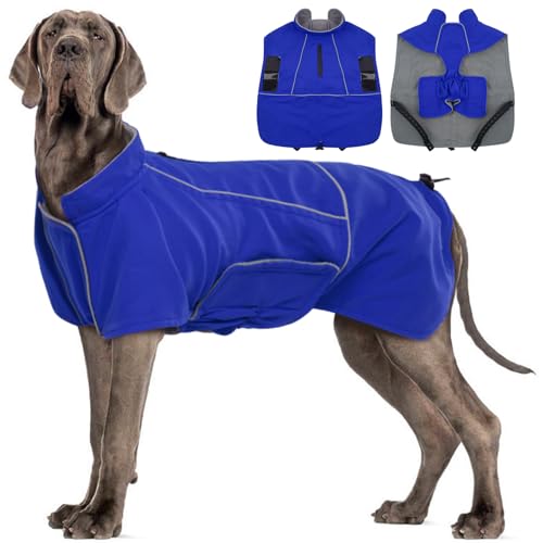 MIGOHI Hundejacke Wintermantel - Reflektierend für Große Hunde, Jungen Mädchen - Haustiermantel für Wandern Camping - Labrador Pit Bull - Blau, 3XL MIGOHI Hundejacke Wintermantel - Reflektierend für Große Hunde, Jungen Mädchen - Haustiermantel für Wandern Camping - Labrador Pit Bull - Blau, 3XL von MIGOHI