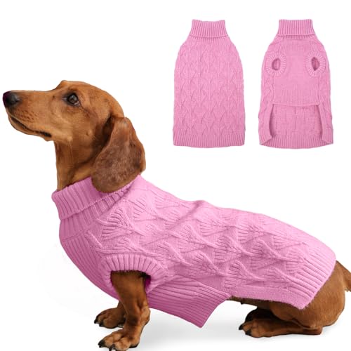 MIGOHI Hundepullover, warmer, ärmelloser Hundepullover, atmungsaktiver Hundepullover, reine Farbe, dehnbarer Stoff, passt eng an, strapazierfähiges, weiches Wintertuch, hält warm, Größe L, Rosa MIGOHI Hundepullover, warmer, ärmelloser Hundepullover, atmungsaktiver Hundepullover, reine Farbe, dehnbarer Stoff, passt eng an, strapazierfähiges, weiches Wintertuch, hält warm, Größe L, Rosa von MIGOHI