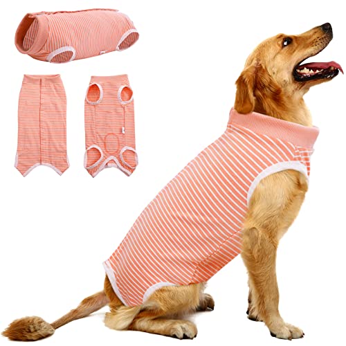 MIGOHI Recovery Suit for Dog After Surgery, Reusable Pet Spay Surgery Surgical Recovery Snugly Suit for Abdominal Wunds, Professional Dog Recovery Shirt for Male Female Pet Cone E-Collar Alternative von MIGOHI