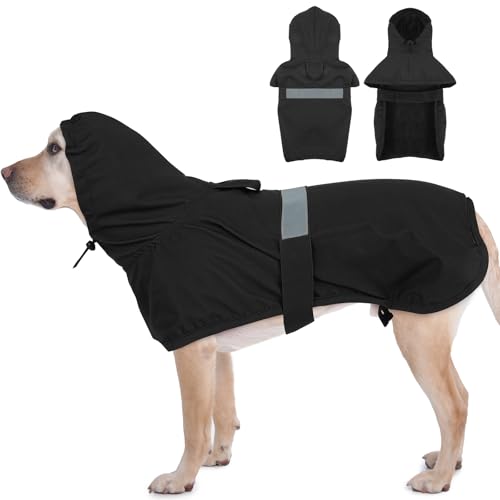 MIGOHI Regenjacke mit Kapuze für Hunde, Schwarz, XL – verstellbare Kapuze und Hinterbeingurte, Hunde-Regenmantel, reflektierender Riemen für nächtliche Spaziergänge, Outdoor-Abenteuer MIGOHI Regenjacke mit Kapuze für Hunde, Schwarz, XL – verstellbare Kapuze und Hinterbeingurte, Hunde-Regenmantel, reflektierender Riemen für nächtliche Spaziergänge, Outdoor-Abenteuer von MIGOHI