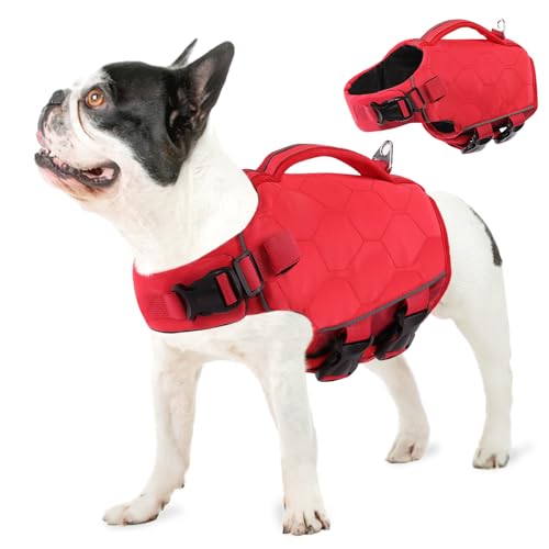 MIGOHI Schwimmweste für kleine Hunde, Rot, Größe M von MIGOHI